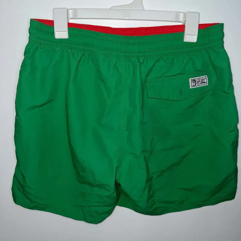 Polo Ralph Lauren Traveler Solid Green Swim Shorts XL Like New